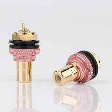 8pcs Gold Plated RCA Phono Chassis Panel Mount Female Socket Adapter RCA Socket phono female socket 2024 - buy cheap