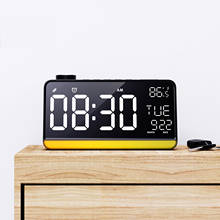 Reloj despertador Digital LED para sala de estar y dormitorio, cronógrafo electrónico de escritorio, Radio FM, despertador Digital 2024 - compra barato