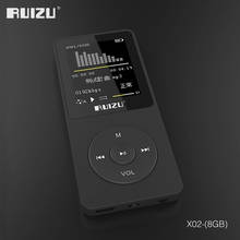 RUIZU X02-REPRODUCTOR de música MP3 ultradelgado, original, versión en inglés, 100%, 8GB de almacenamiento y pantalla de 1,8 pulgadas, puede reproducir 80h 2024 - compra barato