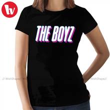 Camiseta de The Boyz Kpop para mujer, camiseta con LOGO del chico, camiseta Kawaii naranja, camiseta estampada con cuello redondo para mujer 2024 - compra barato