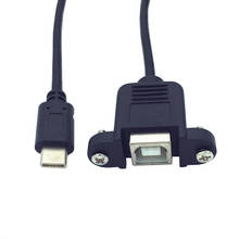50 см USB 2,0 B муфтовый стыковочный переводник принтер Панель крепление с резьбовое отверстие для винтового отверстия Тип USB-C 3,1 Мужской кабель Adaoter разъем 2024 - купить недорого