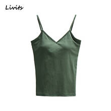 Women Tank-Top Built-in Bra Padded Push-Up Stretchable Tops Camisoles Tube Vest Sexy Casual Korean SA0915 2024 - buy cheap