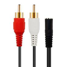 2-RCA Male To Female 3.5mm Jack Aux Stereo Audio Cable Adapter Converter 3.5 Y Adapter Cable 2024 - buy cheap