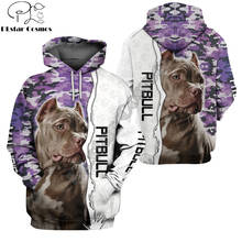 Love Animal Pitbull Dog 3D All Over Printed Unisex Deluxe Hoodie Casual Hoodies Sweatshirt Zip Jacket sudadera hombre DW0359 2024 - buy cheap