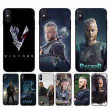 FHNBLJ-Funda de teléfono de la serie de TV Vikings Ragnar Lothbrok, para iphone 11 Pro Max X XS MAX 6 6s 7 8 plus 5 5S 5SE XR SE2020 2024 - compra barato