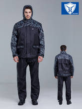 Waterproof Nylon Raincoat Jacket Set Outdoor Plastic Men Raincoat Survival Black Stylish Regenjacke Rider Rainsuit JJ60YY 2024 - buy cheap