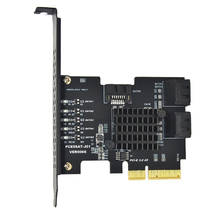 Добавить на карты PCI-E SATA карта PCIE SATA контроллер PCI Express 3,0 Gen3 X4 SuperSpeed Non Raid PCIE to SATA 3,0 карта 5 портов SATA3 2024 - купить недорого