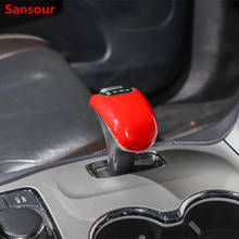 Sansour-pomo de cambio de marchas para coche, cubiertas de mango de cambio de velocidad, pegatinas de Color de fibra de carbono para Chrysler 300c 2012-2014 2024 - compra barato