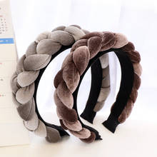 2020 Vintage Winter Knit Braided Hairband Women Knot Headband Girls Hair Accessories Clips Headwear Opaska Do Wlosow Diademas 2024 - buy cheap