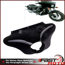 Съемный передний наружный обтекатель для Harley Street 750 Sportster XL 883 1200 Dyna Low Rider Fat Bob, маска-хомут для фар 2024 - купить недорого
