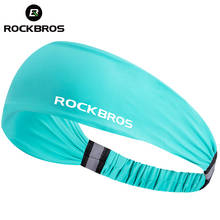ROCKBROS спортивная повязка на голову для велоспорта, фитнеса, йоги, спортзала, головной платок, пот, повязка для волос, повязка на голову для мужчин и женщин, эластичная повязка на голову 2024 - купить недорого
