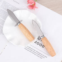 1pc Stainless Steel Wooden Handle Oyster Knife Sharp-edged Shucker Shell Seafood Opener Tool Multifunction Utility Kitchen Tools 2024 - buy cheap