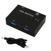 Adaptador vga para console, 2 em 1, 2 portas, compartilhamento 1, para notebook, projetor 2024 - compre barato