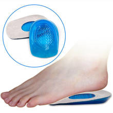 Novo 2 pçs silicone gel palmilhas ortopédicas volta almofada calcanhar copo para calcaneal dor saúde pés apoio spur pés almofadas de almofada 2024 - compre barato