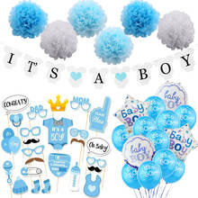 Balão de festa de feliz aniversário, it a boy's a girl, conjunto de decoração, adereços para fotos de bebê, menino, menina, chá de bebê, suprimentos de festa 2024 - compre barato