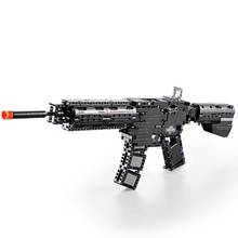 Armas militares série m4a1 assalto rifle modelo tijolos blocos de construção brinquedos para crianças presentes crianças 621 pçs 2024 - compre barato