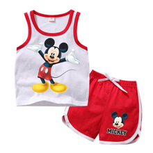 Summer children clothing sets cartoon toddler girls clothing sets top+pant 2Pcs/sets kids casual boys clothes sport suits outfit 2024 - buy cheap