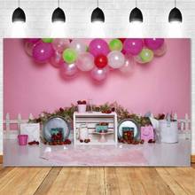 Fondo fotográfico para cumpleaños, telón de fondo para recién nacidos, Baby Shower, niños, rosa, fresa, primer pastel, Smash, estudio fotográfico, sesión fotográfica 4805 2024 - compra barato