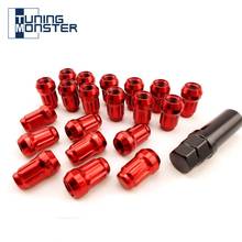 Tuning Monster Red M12xP1.5/1.25 20pcs Groove Car Wheel Lug Nuts Anti-theft Security Nuts Alloy Steel Closed 2024 - buy cheap