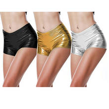 PU Leather Shorts Womens Sexy Slim Summer New Bright Leather Smooth Shorts High Waist Push Up Elastic Waist 2024 - buy cheap