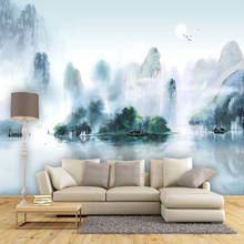 Китайский стиль чернила пейзаж настенные обои 3D гостиная спальня фон Настенный декор Papel де Parede Sala 3D художественные обои 2024 - купить недорого