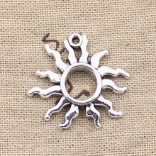 10pcs Charms Sun Sunshine 25x26mm Antique Silver Color Pendants DIY Necklace Crafts Making Findings Handmade Tibetan Jewelry 2024 - buy cheap