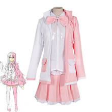 Anime Dangan Ronpa 2 Monomi Cosplay Costume Women Cute Pink White Rabbit Dress Halloween Carnival Uniforms Custom Made 2024 - buy cheap