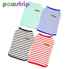 Casual Stripe Pet Dog Vest Summer Dogs Shirt Cotton Puppy Tshirt for Chihuahua Small Dogs Clothing Pet Costume Ropa Para Perro 2024 - buy cheap