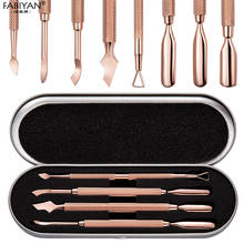 Dual-end Nail Art Stainless Steel Cuticle Pusher Manicure Pedicure Clean Tool Set Dead Skin Nail Polish Gel Remove 2024 - buy cheap