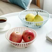 Hollow Fruit Plate Household Plastic Wash Fruit Drain Basket Nordic Style Living Room Coffee Table Fruit Pot 2024 - buy cheap