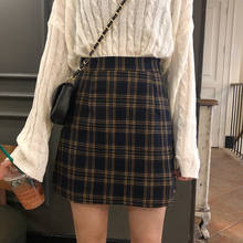 Skirts Women Retro Plaid Summer Mini Skirt A-line Ulzzang High Waist Students New Arrival Fashion Girls Female Stylish Fit 2XL 2024 - buy cheap