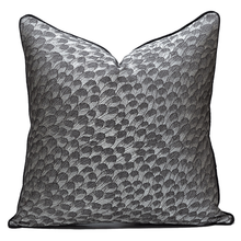 Light Luxury Jacquard Pillow Cover Embroidery Dark Gray Feather Pillowcase Modern Designer Home Hotel Bed Sofa Seat Cushion Case 2024 - buy cheap