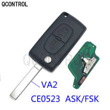 QCONTROL 2Buttons Car Remote Key 433MHz Fits for CITROEN C2 C3 C4 C5 Picasso Berlingo Alarm CE0523 ASK/FSK  VA2 2024 - buy cheap