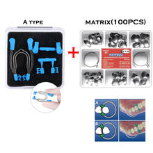 Dental Sectional Contoured Metal Spring Clip Teeth Replacement Dentist Matrix Ring Tools and 100pcs Matrices Matrix Ring Delta 2024 - buy cheap