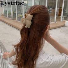 Корейские заколки для волос Lystrfac с героями мультфильмов для женщин и девушек, заколки для волос с медведем, заколка для волос с задней головкой, милые аксессуары для волос 2024 - купить недорого