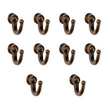 10Pcs Antique Brone Wall Hooks Hat Coat Robe Hooks Bathroom Kitchen Hanger Furniture Hardware with Screws 29*20*12mm 2024 - buy cheap