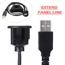 Mayitr cabo de extensão dual usb 2.0 macho para fêmea, 1 peça, durável, à prova d'água, painel do carro, soquete de cabos 2024 - compre barato