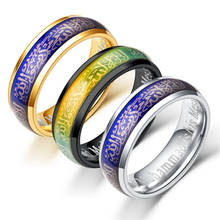 Religious Muslim Rings Thermochromic Stainless Steel Ring Wholesale Rings 2024 - buy cheap