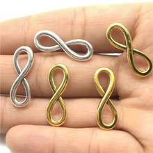 JunKang 20pcs charm infinity symbol 8 pendant connectors jewelry making DIY handmade bracelet necklace accessories wholesale 2024 - buy cheap