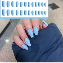 24Pcs/box Wearable Ballerina Fake Nails Coffin Nail Tips Detachable Full Cover False Nails with Press Glue DIY Manicure Tool 2024 - buy cheap