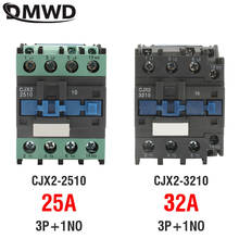CJX2-2510-contactor LC1 ac de CJX2-3210, 110V AC, 25A, 32A, 50HZ/60HZ, lc1-D2510 original, 12V, 24V, 36V, 48V, 110V, 220V, 380V 2024 - compra barato