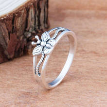 Mengyi anéis de dedo vintage com borboleta, delicado 9 2 5y para mulheres, casamento, noivado, joia 2024 - compre barato