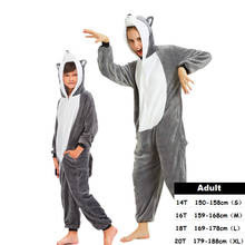 Pijamas de dibujos animados de animales para adultos, ropa de dormir, mono de unicornio Totoro, color gris, Stitch 2024 - compra barato