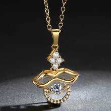 Exquisite Beard-Shaped Pendant Necklace Shiny Crystal Zircon Clavicle Chain Necklace For Women Elegant Jewelry Dropshipping 2024 - buy cheap