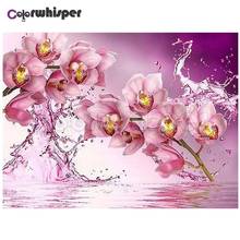 Pintura diamante completa quadrada/broca redonda flores de orquídea 5d daipor pintura bordado ponto cruz de cristal imagem de mosaico z440 2024 - compre barato