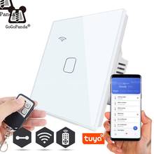 EU Standard 1 Way Wifi App Control Type Wall Light Controller Smart Home Automation Touch Switch Tuya  2024 - buy cheap