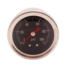 Регулятор давления топлива, манометр 1/8 дюйма NPT, белый, задний 0-100 бар/0-100 PSI 2024 - купить недорого