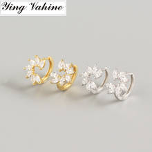 ying Vahine 100% 925 Sterling Silver Small Zircons Flowers Stud Earrings for Women 2024 - buy cheap