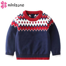 Детский свитер; коллекция 2019 года; Модный вязаный пуловер для мальчиков; Повседневный брендовый дизайнерский Детский свитер; Модный Детский кардиган в клетку; Новинка 2024 - купить недорого