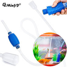 Bomba sifão de aquário com filtro, bico de filtro portátil para cascalho aspirador de pó para limpeza de aquário acessórios para lavagem de areia 2024 - compre barato